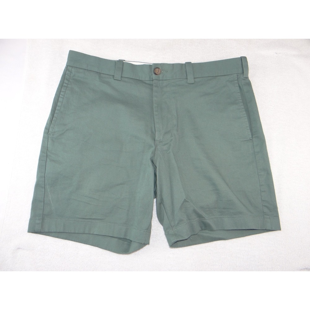 J.Crew Mens 7 Inch Inseam Stretch Chino Shorts Green Size 33 9900